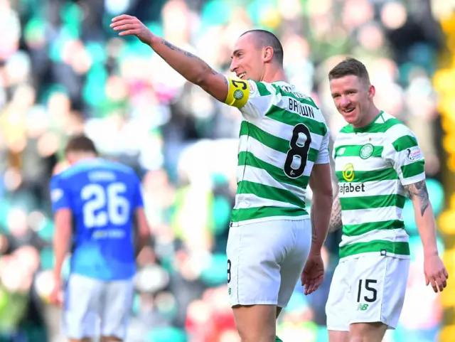 Celtic's Scott Brown celebrates
