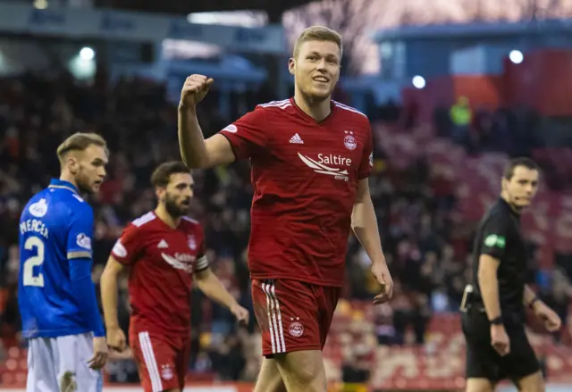 Aberdeen's Sam Cosgrove celebrates