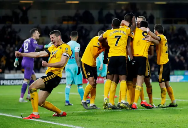 Wolves celebrate