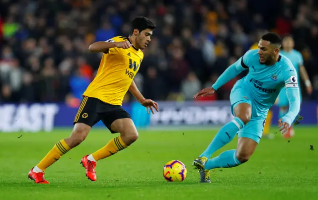 Raul Jimenez and Jamaal Lascelles