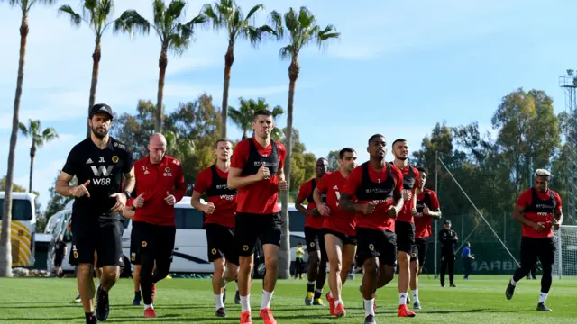 Wolves training in Marbella