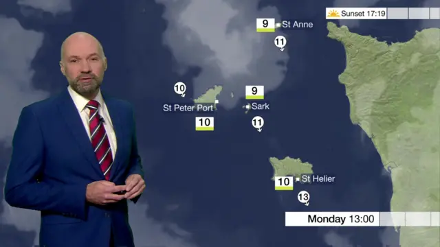 Channel Islands weather map