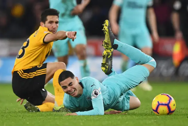 Joao Moutinho and Miguel Almiron