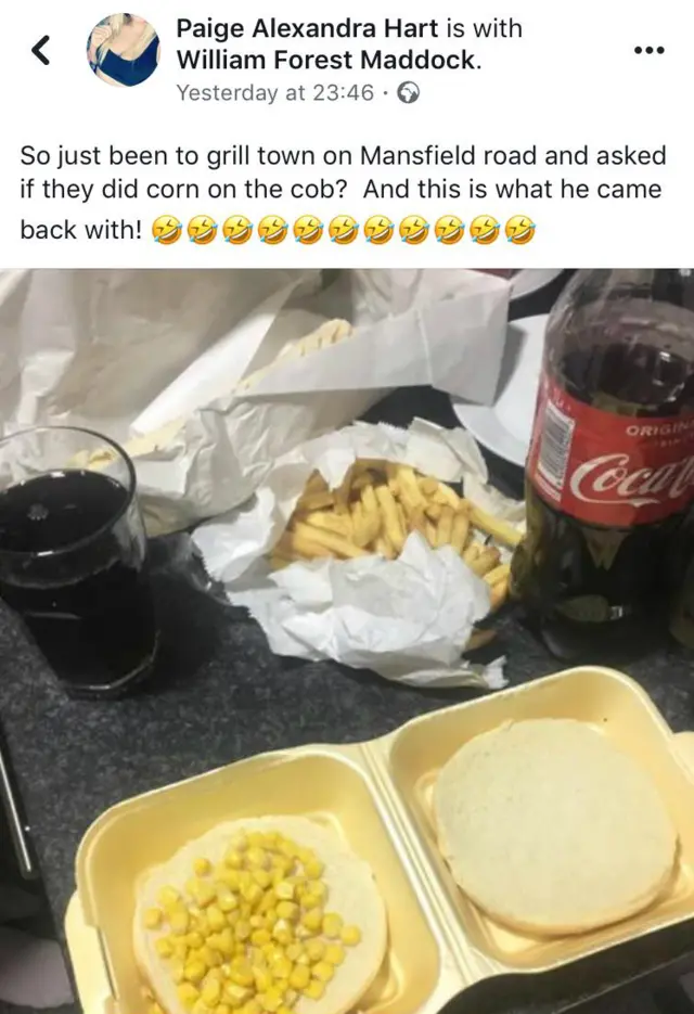 Corn on the cob takeaway