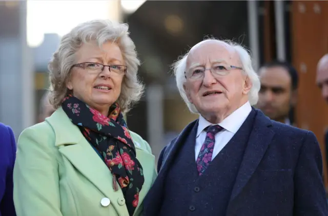 Julie Hambleton and Michael D Higgins