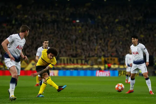 Axel Witsel shoots at goal