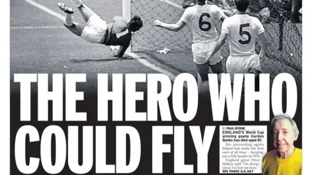 Part of the front page of The Mirror