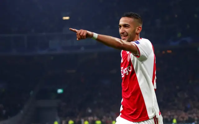 Hakim Ziyech celebrates