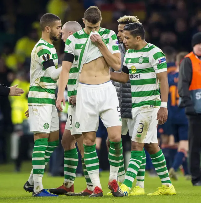 Celtic's Jozo Simunovic at full-time