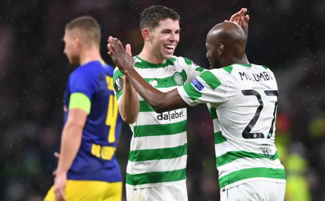 Celtic beat Rosenborg home and away and RB Leipzig in Glasgow during the group stage