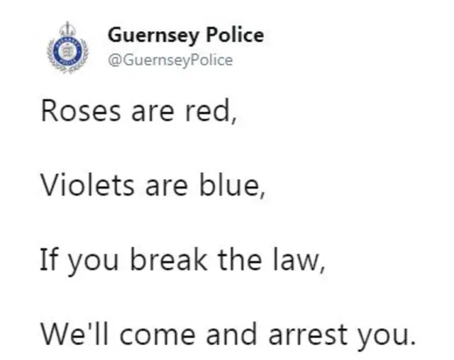 Guernsey Police tweet