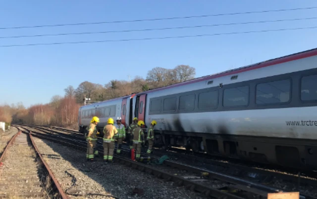 Smoke damage on carriage