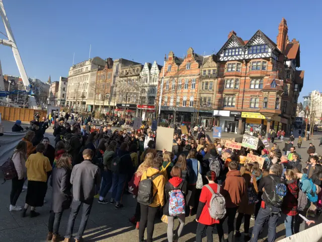 Protesters in Nottingham