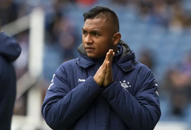 Alfredo Morelos was a spectator at Ibrox today as St Johnstone left with a share of the spoils