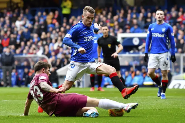 Steven Davis in action for Rangers