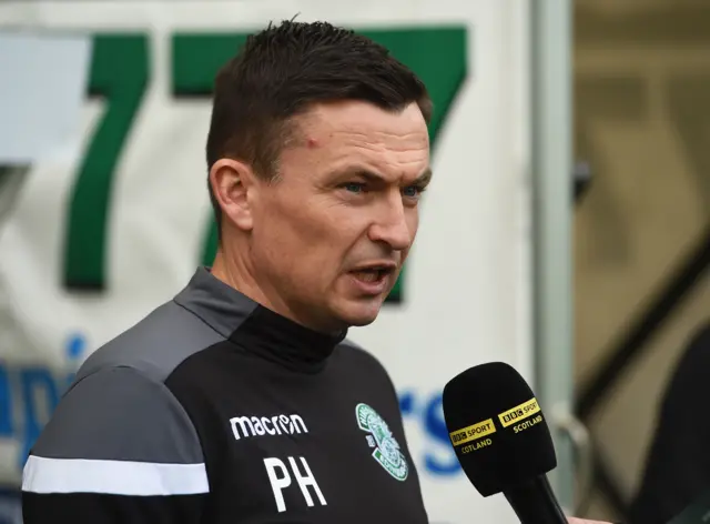 Paul Heckingbottom speaks to BBC Scotland before the game