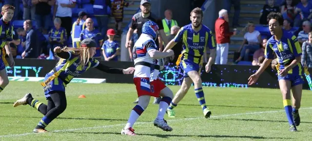 Match action from a learning disability rugby league match