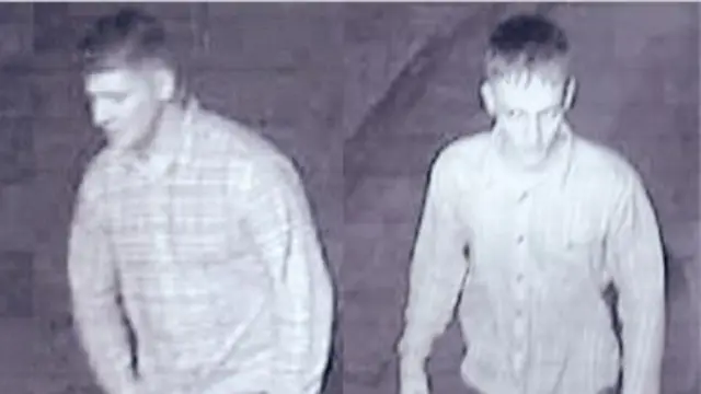 CCTV images of two men police want to speak to