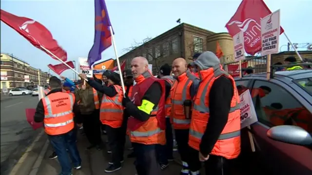 Striking bin men