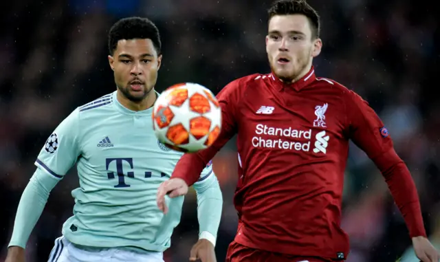 Serge Gnabry and Andrew Robertson