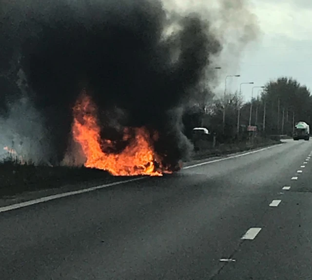 Burning car