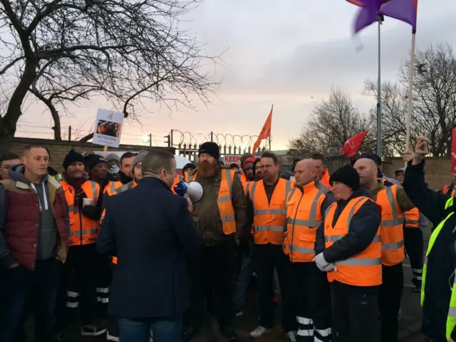 Striking bin workers