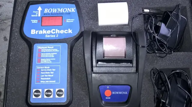 A brake check machine