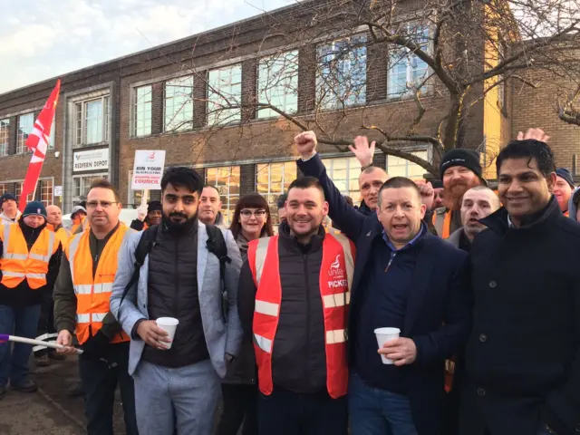 Striking bin workers