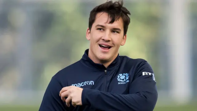 Sam Johnson trains with Scotland