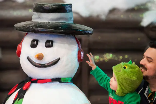 A snowman