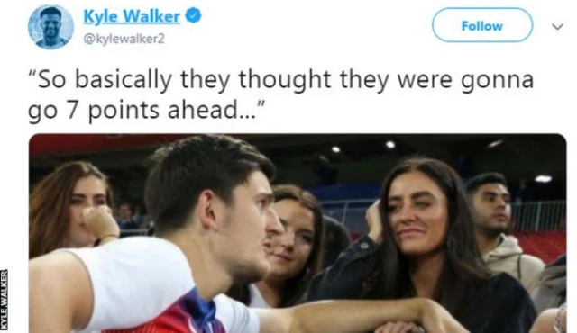 Kyle Walker's tweet