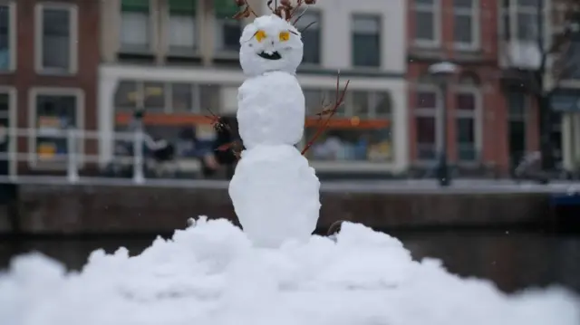 A snowman