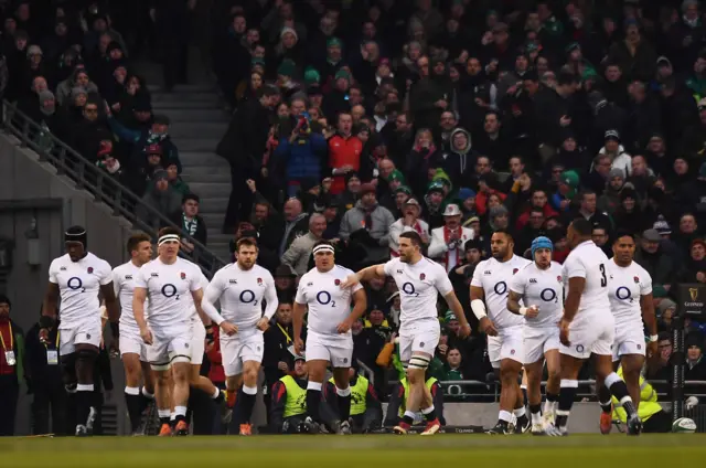 England celebrate scoring