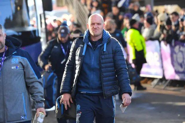 Gregor Townsend arrives at Murrayfield