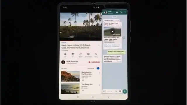 The Samsung fold offers 3 app multitasking