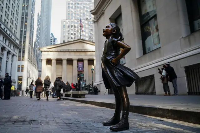 Little girl statue on Wall Street