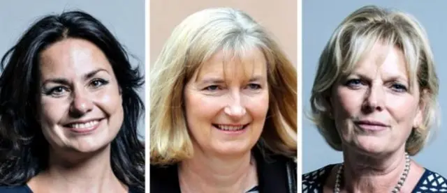 Heidi Allen, Sarah Wollaston and Anna Sourby