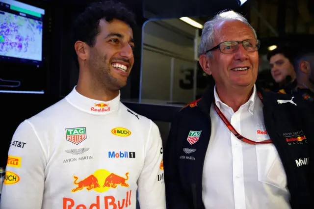 Helmut Marko and Daniel Ricciardo