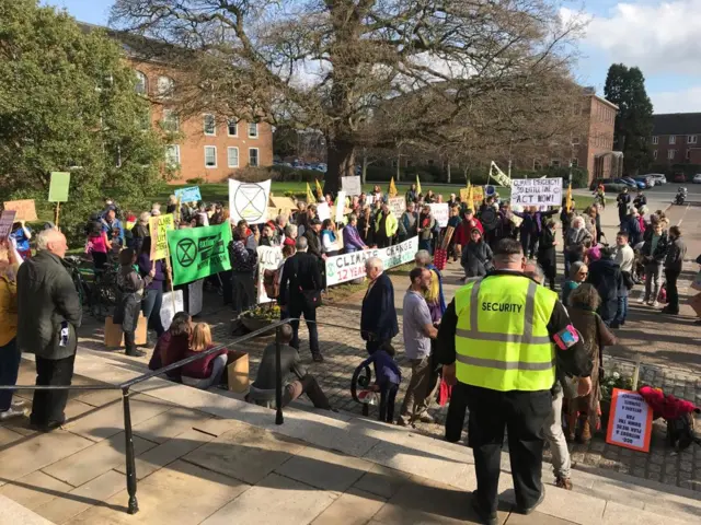 Climate change protest