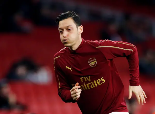 Mesut Ozil in action.