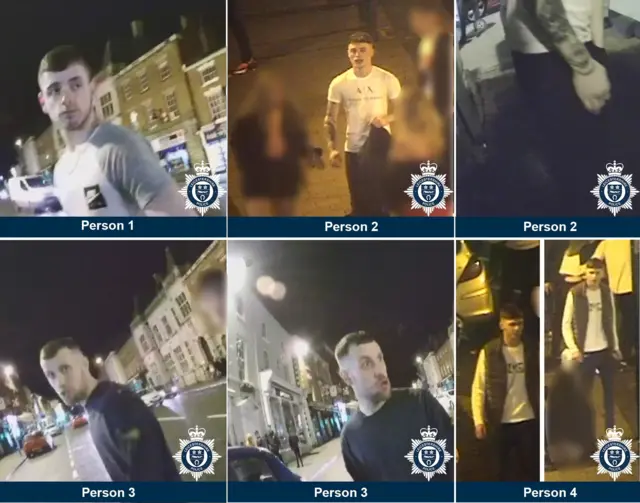 CCTV images of men