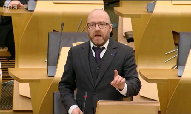 Scottish Green Party co-convener Patrick Harvie