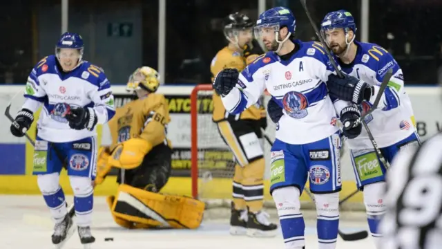 Luke Ferrara celebrates