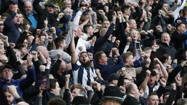 West Bromwich Albion fans in a recent game