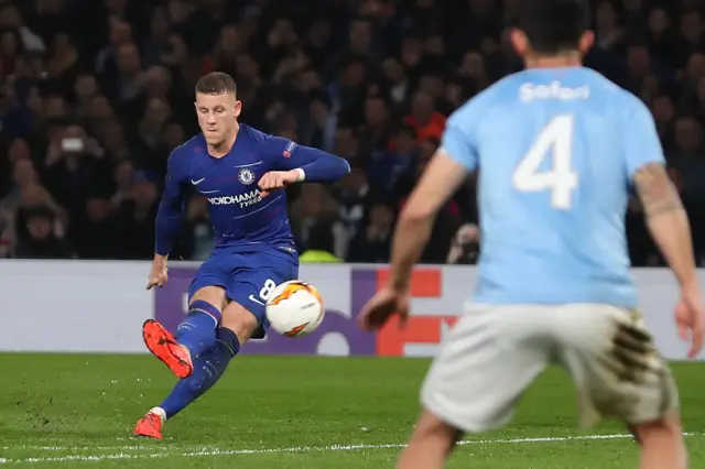 Ross Barkley scores for Chelsea