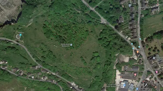 Aerial view of Stoney Wood