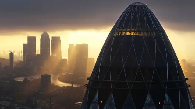 London's financial district.