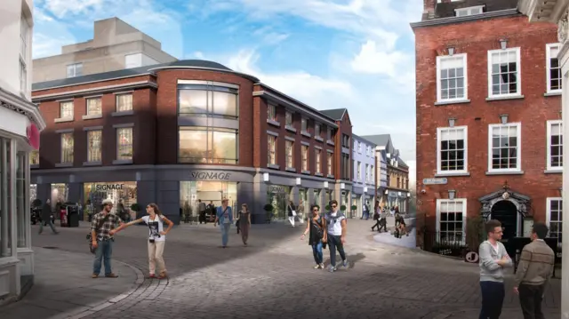 Artist impression of Drury Walk