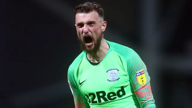 Preston goalkeeper Declan Rudd