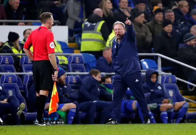Neil Warnock gestures
